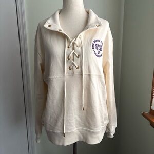 West Chester University Golden Rams sweatshirt nwt ivory color size S